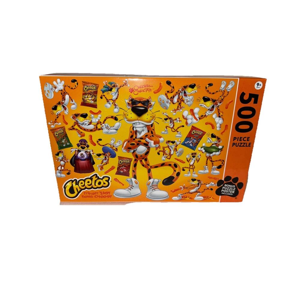 Cheetos Chester Cheetah 500 Piece Jigsaw Puzzle RoseArt with Bonus Poster NEW